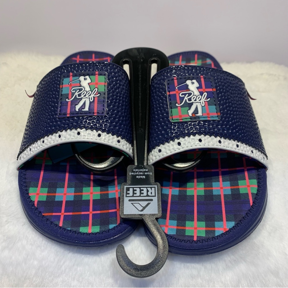 Reef Mulligan Slides Scottish Waters 2 Men's Size 11 New Limited Drop